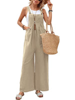 Hazel Blues® |  Square Neck Wide Strap Overalls