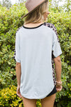 Hazel Blues® |  Leopard Bow Round Neck Half Sleeve T-Shirt