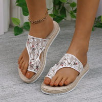 Hazel Blues® |  Flower Toe Post Flat Sandals