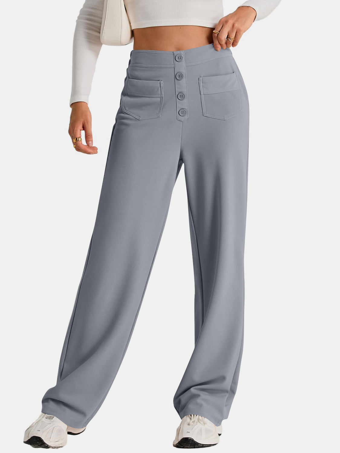 Hazel Blues® |  High Waist Wide Leg Pants