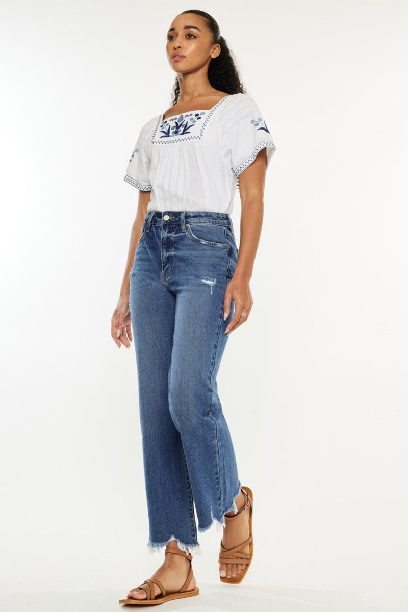 Hazel Blues® |  Kancan High Rise Slim Wide Leg Jeans