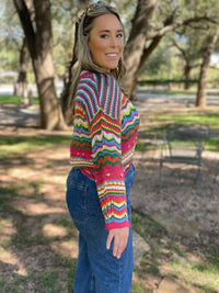 Hazel Blues® |  PREORDER: Abilene Crochet Sweater