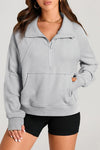 Hazel Blues® |  Half Zip Long Sleeve Sweatshirt
