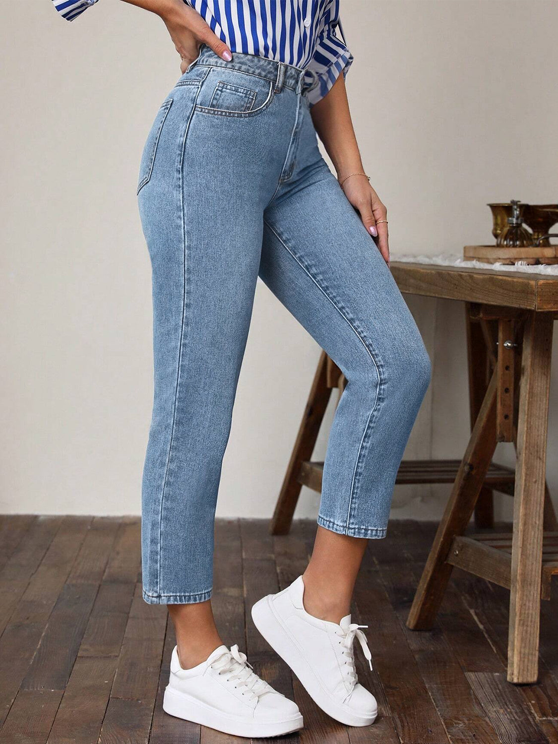 Hazel Blues® |  High Waist Jeans with Pockets