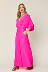 Hazel Blues® | Double Take Half Sleeve Wide Leg Jumpsuit