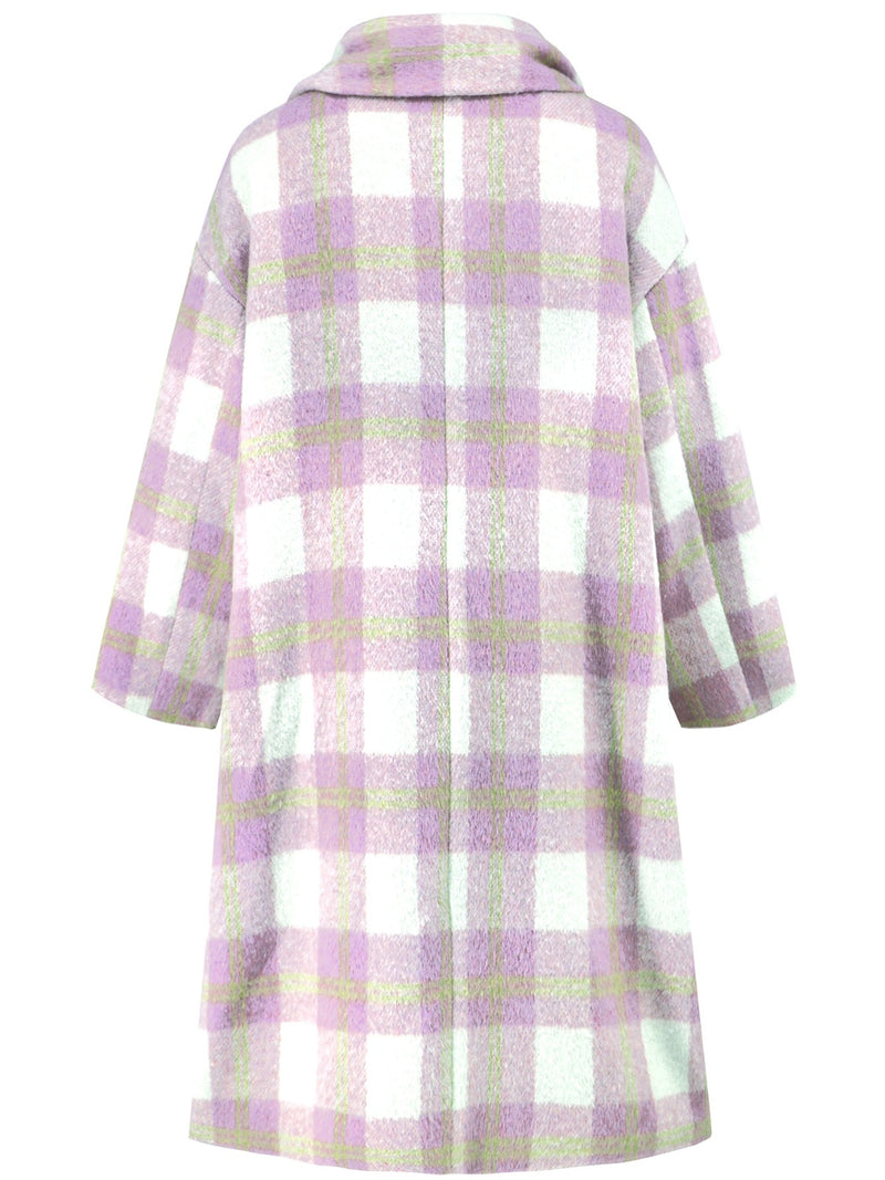 Hazel Blues® |  Plaid Button Up Long Sleeve Coat