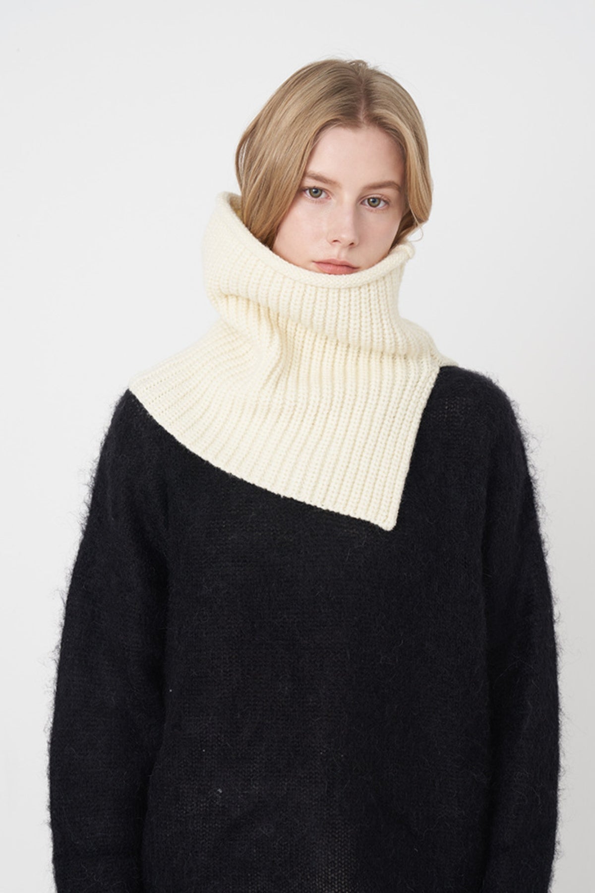 Hazel Blues® |  Slit Pullover Knit Scarf