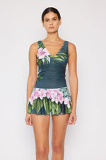 Hazel Blues® | Clear Waters Swim Dress in Aloha Forest: Adult