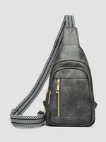 Hazel Blues® |  PU Leather Adjustable Strap Crossbody Bag