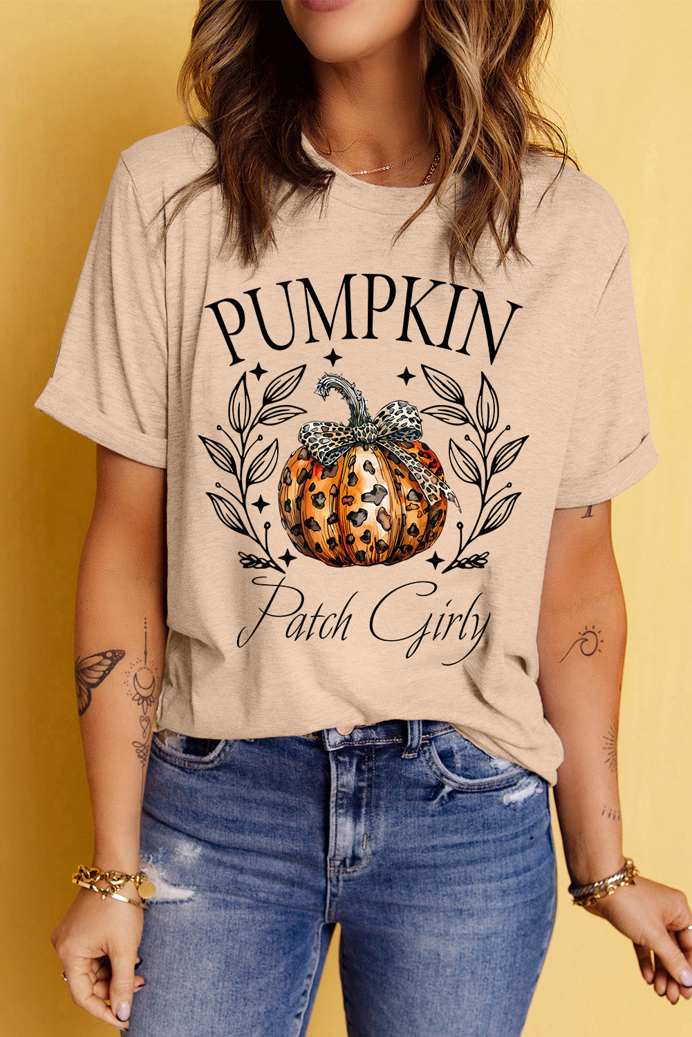 Hazel Blues® |  Pumpkin Graphic Round Neck Short Sleeve T-Shirt
