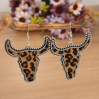 Hazel Blues® |  Alloy Animal Print Cow Head Earrings