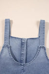 Hazel Blues® |  Wide Strap Denim Overalls with Pockets