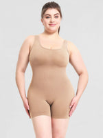 Hazel Blues® |  Scoop Neck Wide Strap Shaping Romper