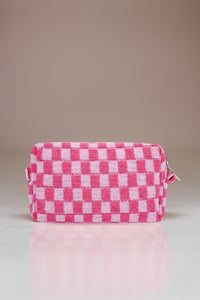 Hazel Blues® |  Zenana Checkered Pattern Knitted Cosmetic Pouch