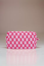 Hazel Blues® |  Zenana Checkered Pattern Knitted Cosmetic Pouch