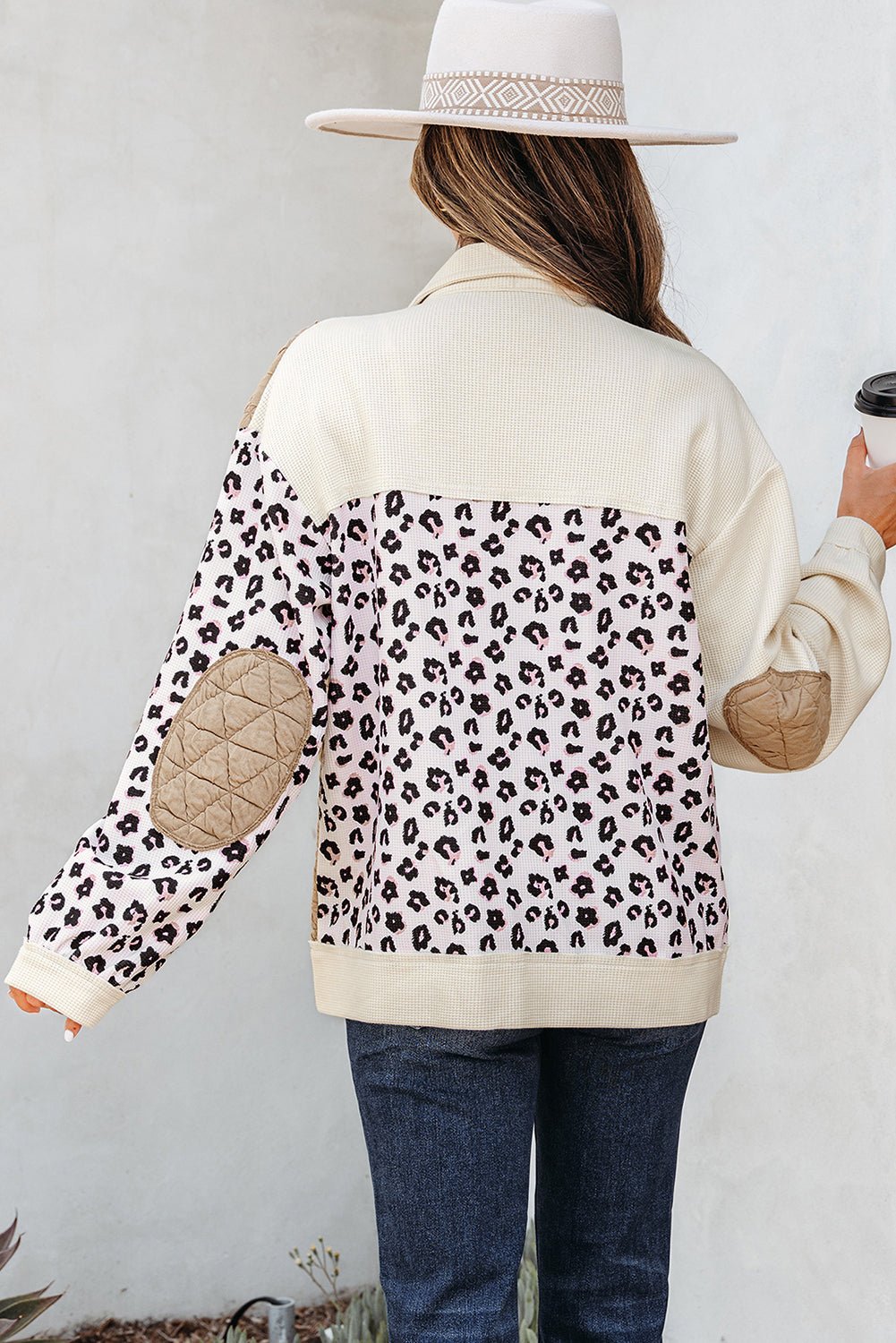 Maeve Sage Khaki Leopard Jacket
