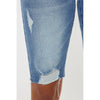 Hazel Blues® |  Kan Can Mid Rise Distressed Bermuda Shorts