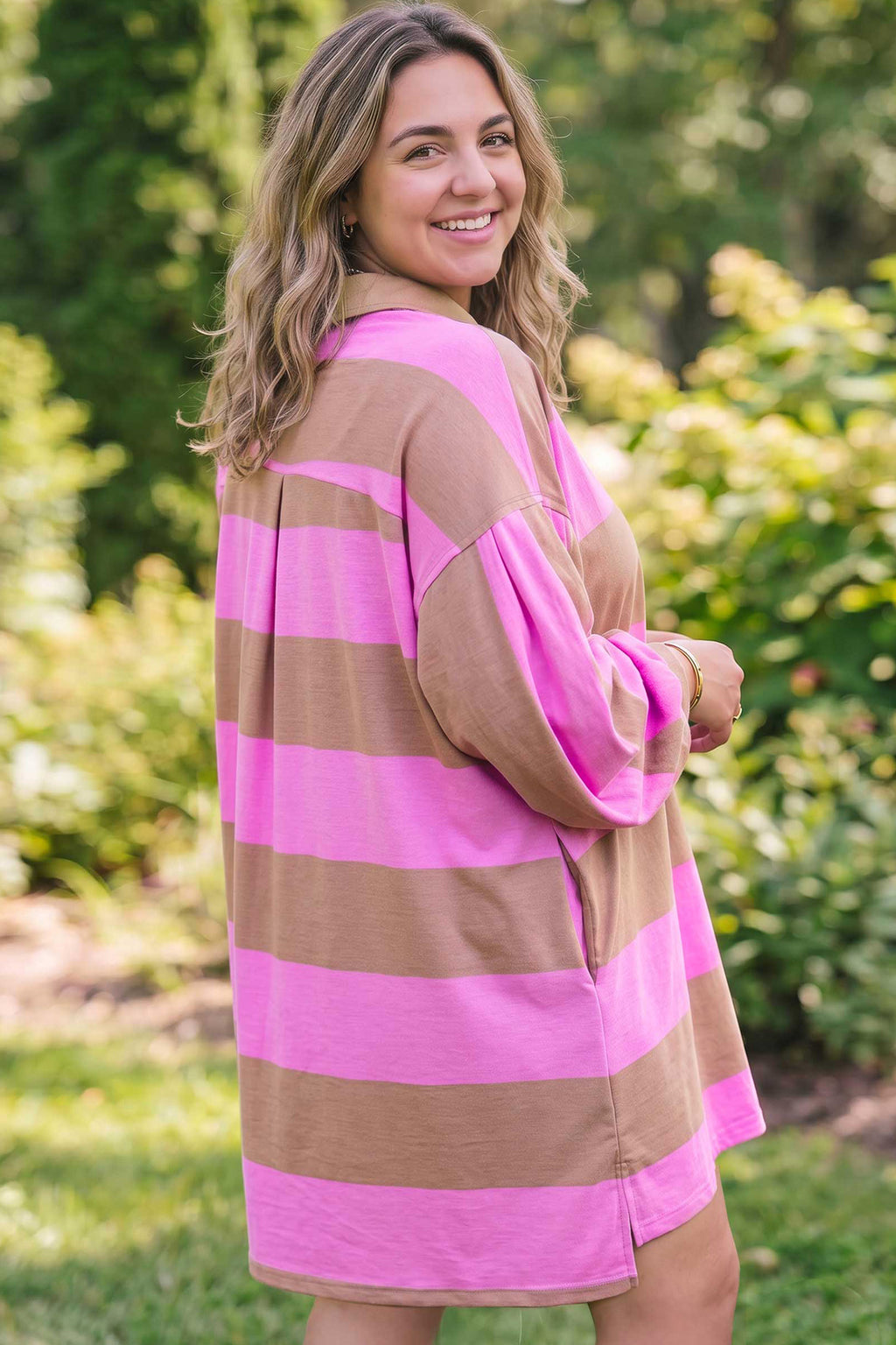 Avery Lake Striped V-Neck Dress