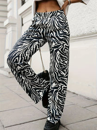 Hazel Blues® |  Animal Print Elastic Waist Pants