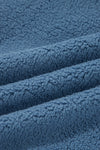 Hazel Blues® |  Sail Blue Fleece Drop Shoulder Exposed Seam Patchwork Casual Sweatshirt