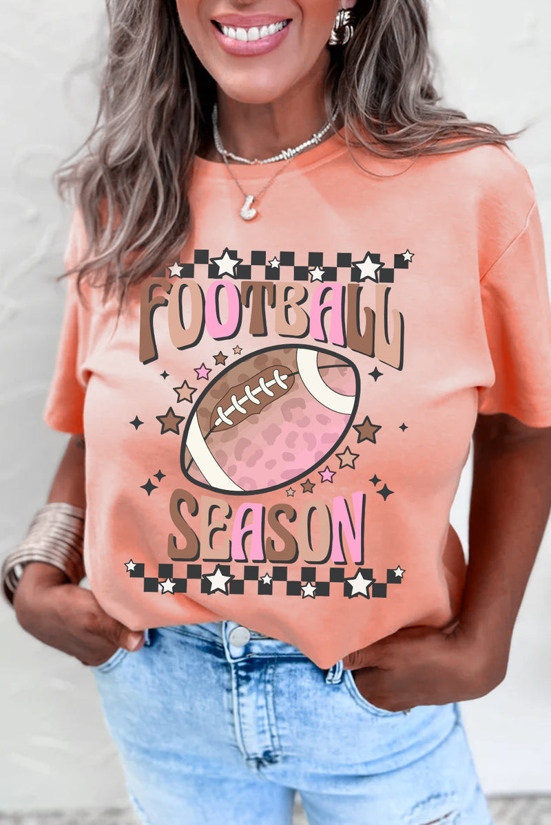Hazel Blues® |  Pink FOOTBALL SEASON Graphic Game Day T Shirt