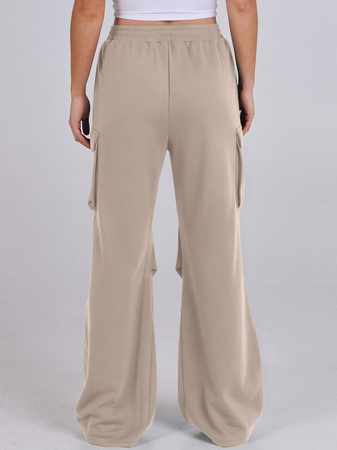 Hazel Blues® |  Elastic Waist Wide Leg Pants with Pockets