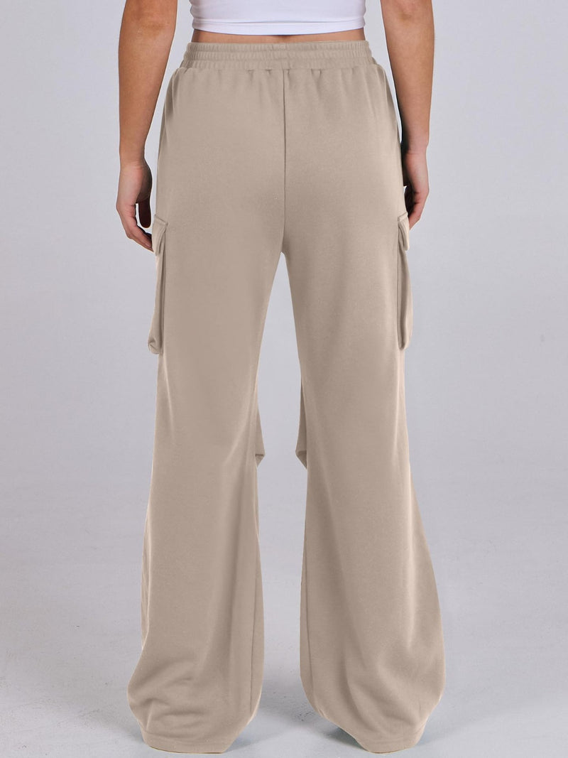 Hazel Blues® |  Elastic Waist Wide Leg Pants with Pockets