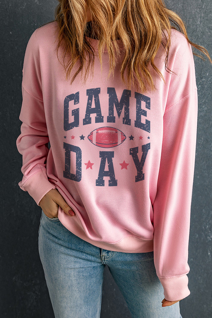 Hazel Blues® |  GAME DAY Round Neck Long Sleeve Sweatshirt