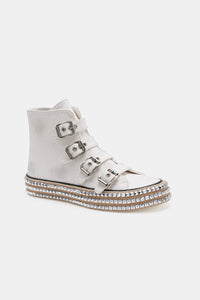 Hazel Blues® |  Beast Fashion Multi-Buckle Straps Studded Platform Sneakers