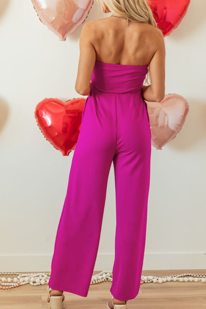 Hazel Blues® |  Tied Tube Wide Leg Jumpsuit