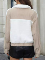 Hazel Blues® |  Contrast Zip Up Long Sleeve Jacket