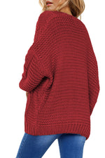 Hazel Blues® |  Cable-Knit Open Front Cardigan