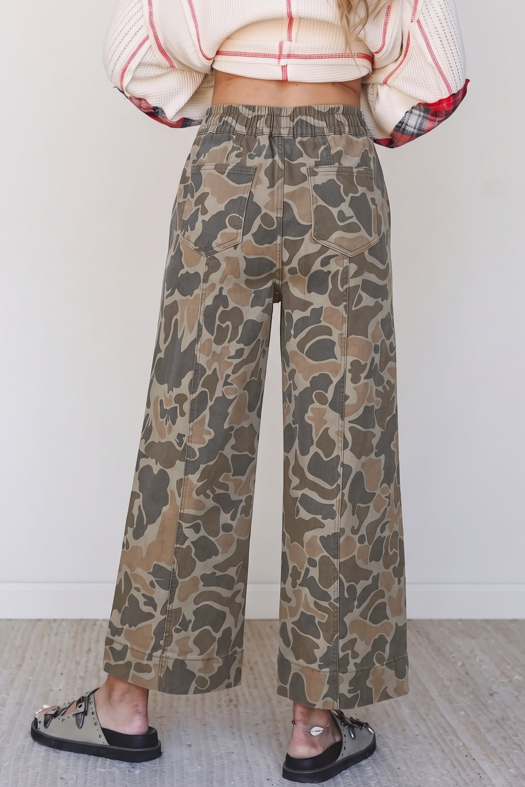 Camo Trail Drawstring-Waist Jeans