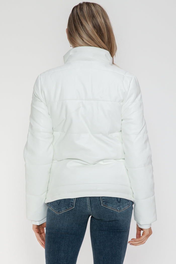 Hazel Blues® |  YMI Pocketed Zip Up Turtleneck Puffer Jacket