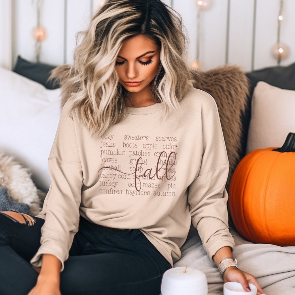 Hazel Blues® |  Fall Things Graphic Sweatshirt
