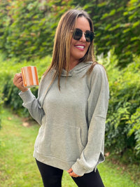 Hazel Blues® |  Best Selling Touch Of Fall Thermal Hoodie in Five Colors