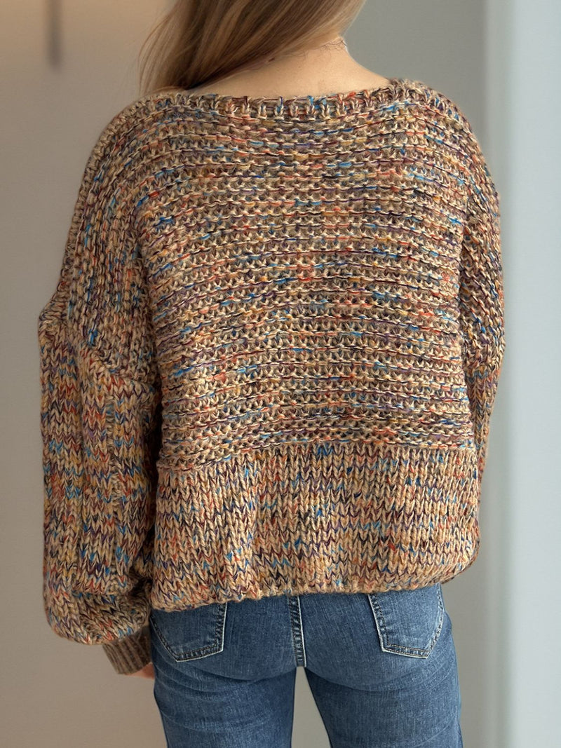 Hazel Blues® |  Dropped Shoulder Long Sleeve Sweater