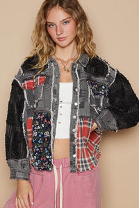 Hazel Blues® |  POL Crochet Patchwork Dropped Shoulder Jacket