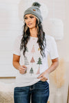 Hazel Blues® |  White Christmas Tree Graphic Tee