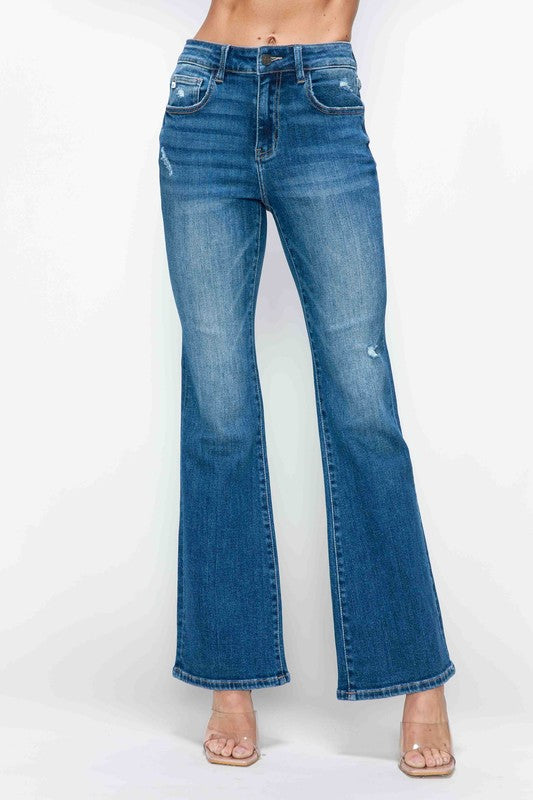 Hazel Blues® |  bytos High Rise Bootcut Jeans with Pockets