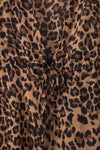 Hazel Blues® |  Leopard Open Front Long Sleeve Cover Up