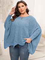 Hazel Blues® | Round Neck Batwing Sleeve Sweater