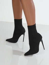 Hazel Blues® |  Mesh Point Toe Stiletto Boots