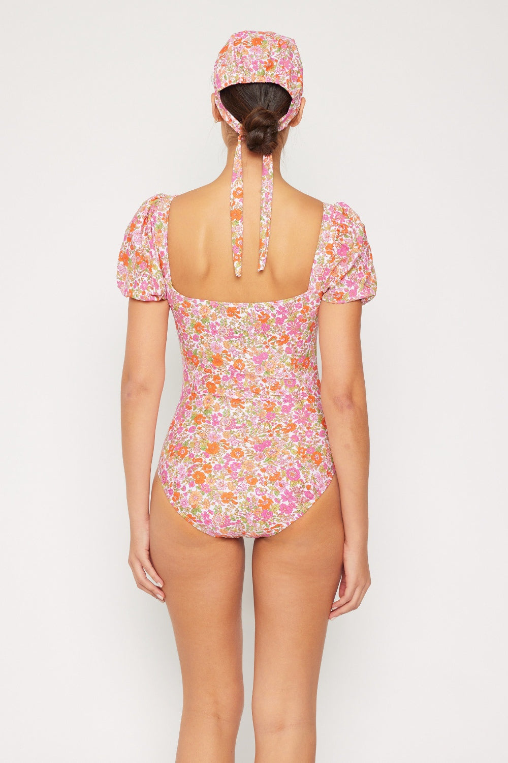 Hazel Blues® |  Marina West Swim Floral Puff Sleeve One-Piece