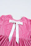 Hazel Blues® |  Tied Round Neck Flounce Sleeve Mini Dress