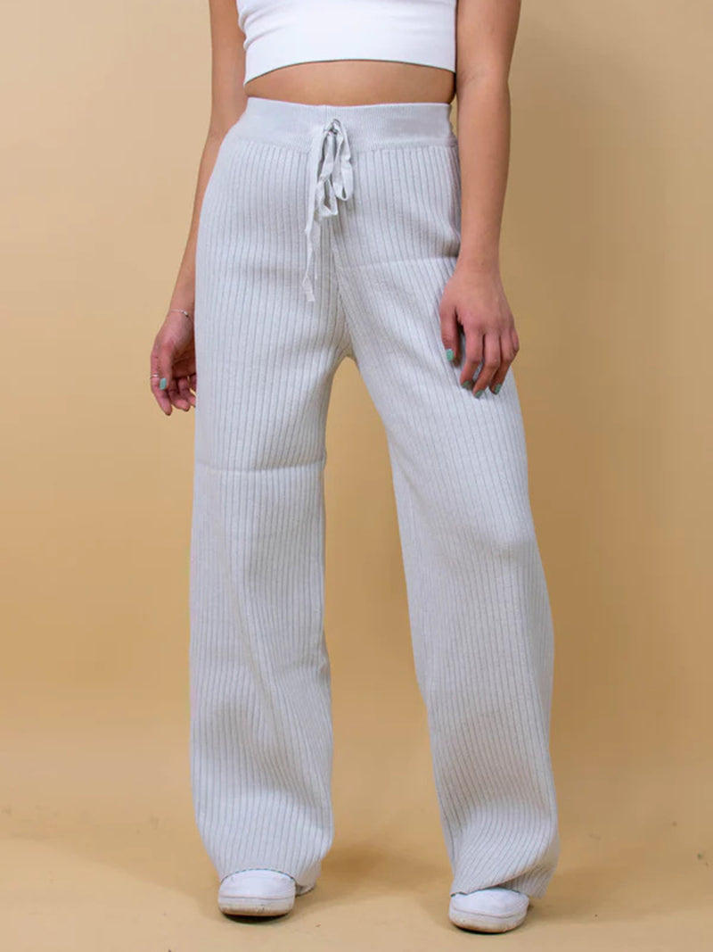 Hazel Blues® |  Ribbed Wide Leg Sweater Pants