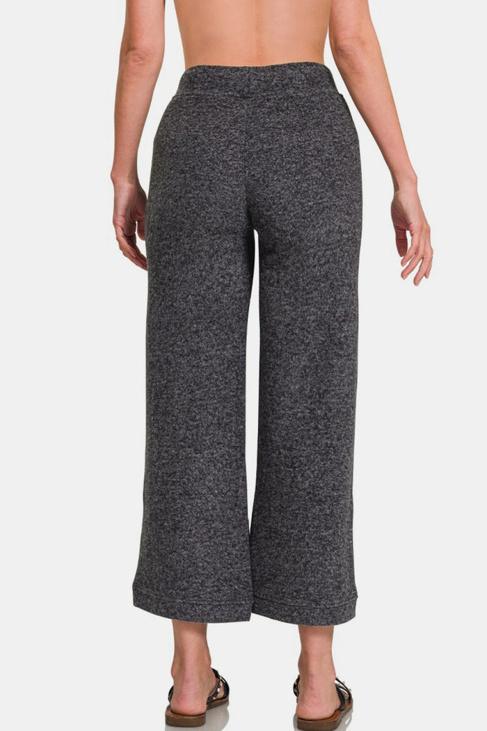 Hazel Blues® |  Zenana Drawstring Hacci Cropped Pants