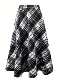 Hazel Blues® |  Plaid Midi Skirt with Pocketed