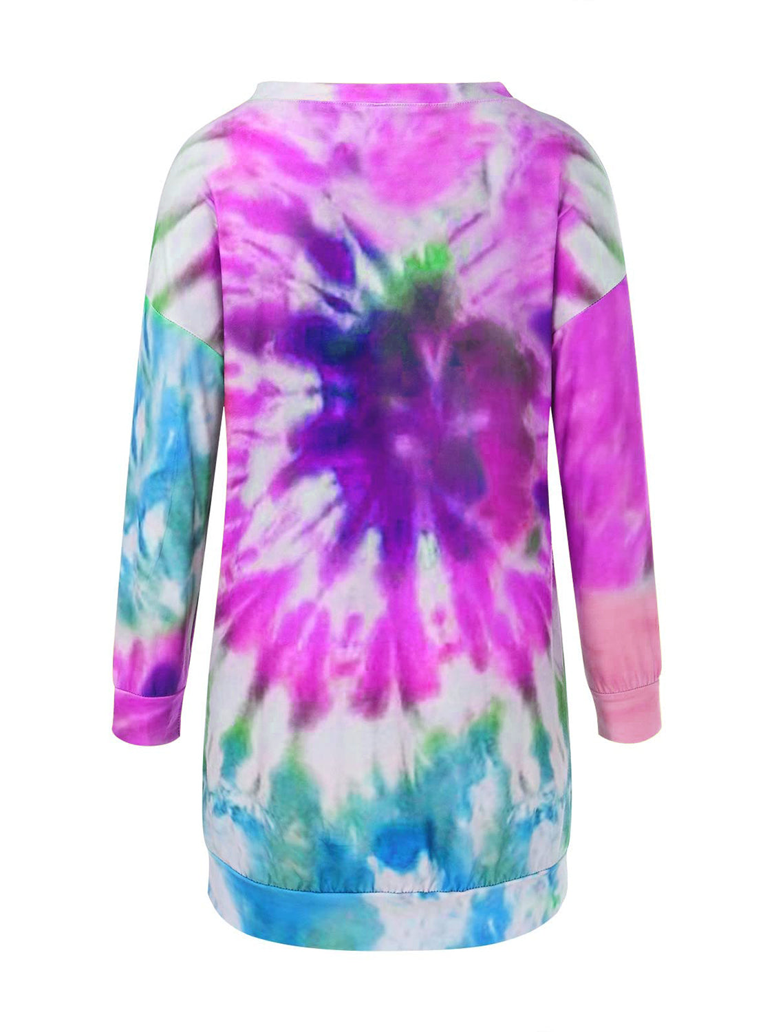 Hazel Blues® |  Tie-Dye Round Neck Long Sleeve Dress