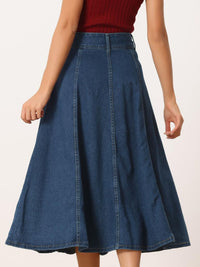 Hazel Blues® |  High Rise Denim Skirt with Pockets